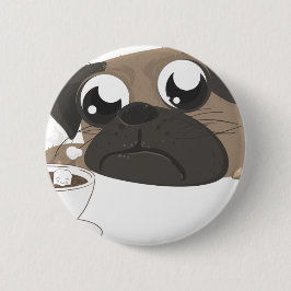 Pug och kaffe knapp