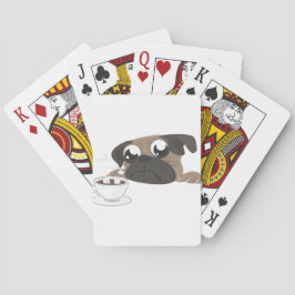 Pug och kaffe spel kort