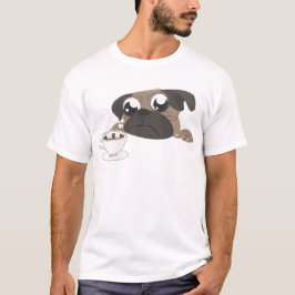 Pug och kaffe t-shirt