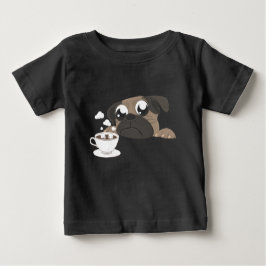 Pug och kaffe t-shirt
