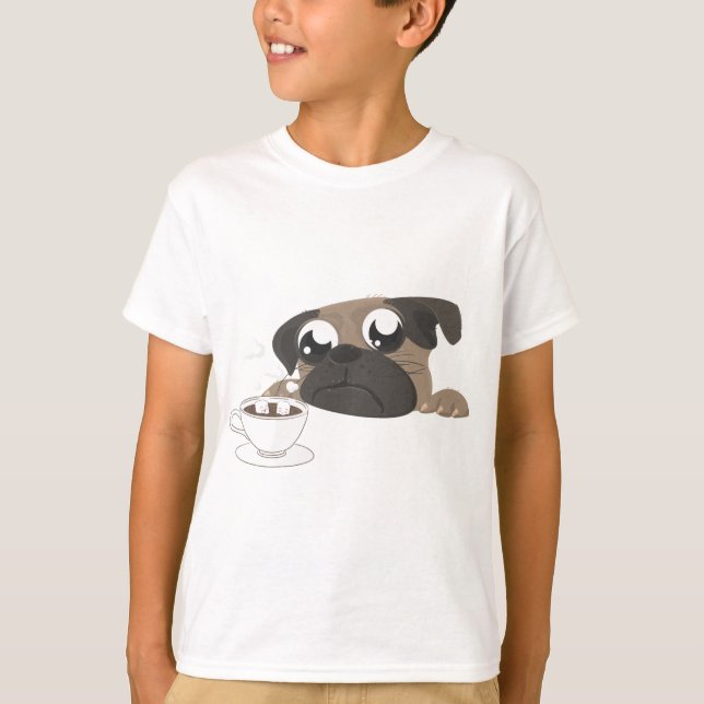 Pug och kaffe tröja (Framsida)