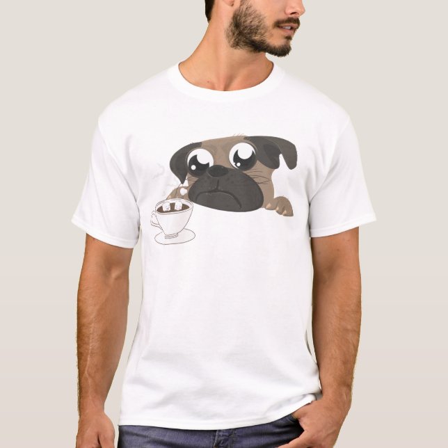 Pug och kaffe tröja (Framsida)