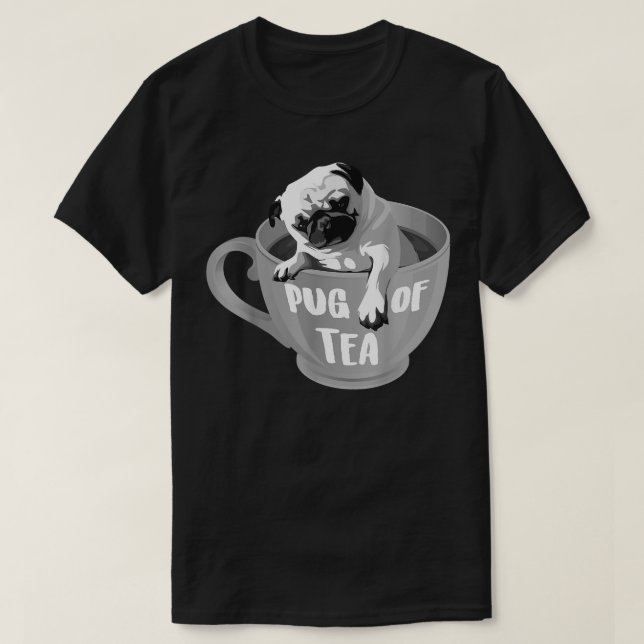 Pug Of Tea  Cool Herbal Beverage Drinkers Funny An T Shirt (Design framsida)