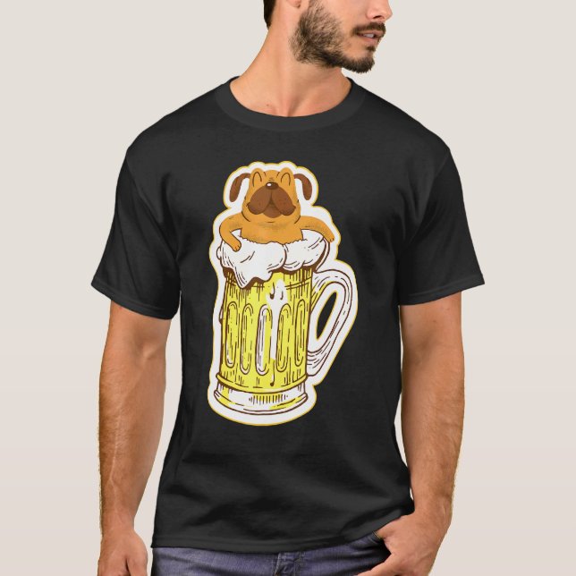 Pug Öl T Shirt (Framsida)
