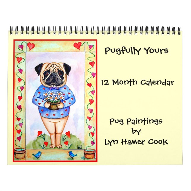 Pug Original Art Calendar Kalender (Omslag)