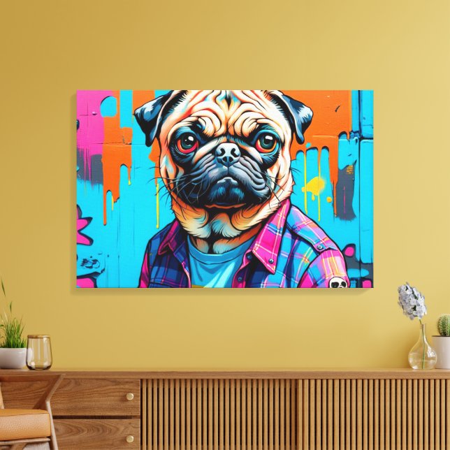 PUG PÅ VÄG TILL NÅGON ANNAN CANVASTRYCK (Insitu (Vardagsrum))