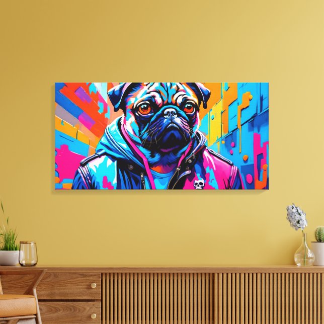 PUG PÅ VÄGEN TILL NÅGONSTANS 4 CANVASTRYCK (Insitu (Vardagsrum))