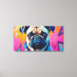 PUG PÅ VÄGEN TILL NÅGONSTANS 6 CANVASTRYCK