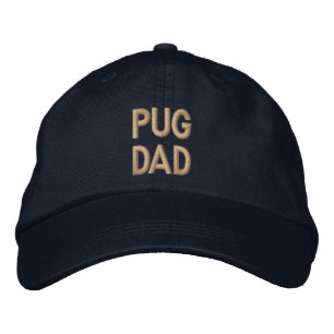 Pug Pappa Embroidery Cap Broderad Keps