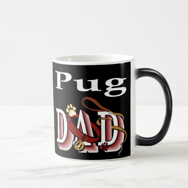 Pug Pappa Gifts Magisk Mugg (Höger)
