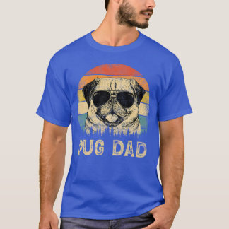 Pug Pappa Hundälskares Far Dayee retro T Shirt