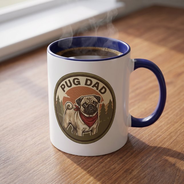Pug Pappa Kaffemugg | Pug Hund Pappa Present (Skapare uppladdad)