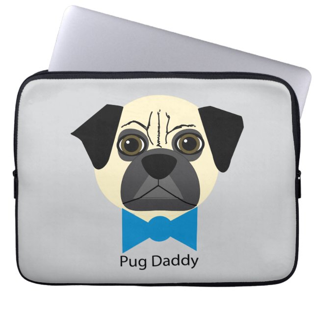 Pug Pappa Laptop Fodral (Framsidan)