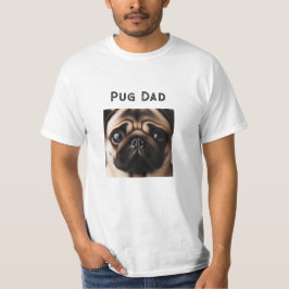 Pug Pappa Pug Ansikte T Shirt