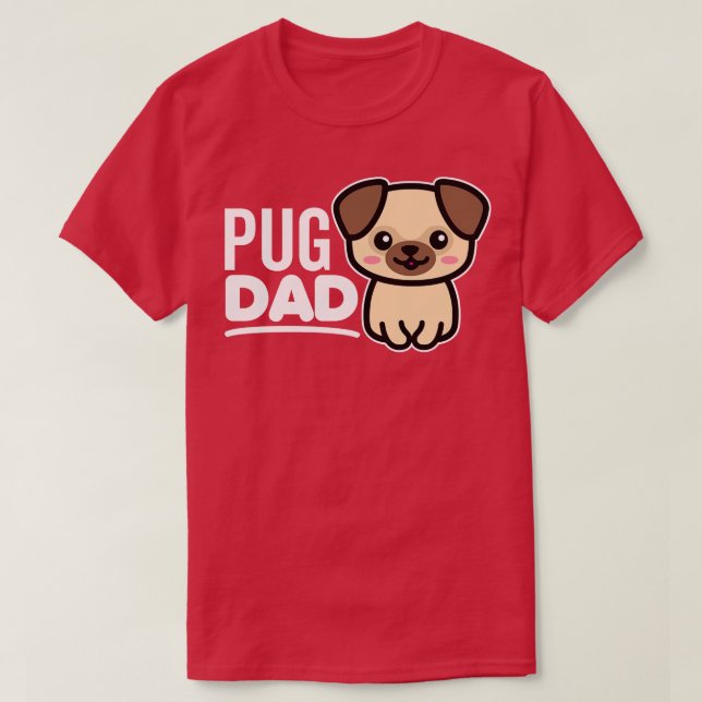 Pug Pappa T Shirt (Design framsida)