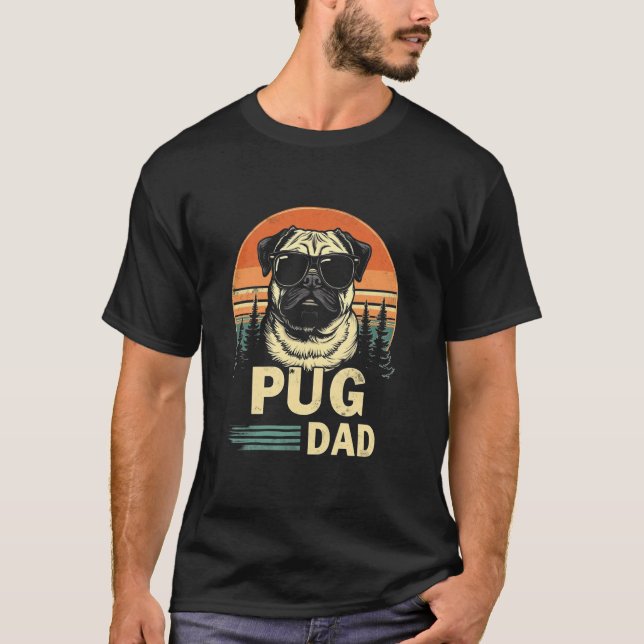 Pug Pappa T Shirt (Framsida)