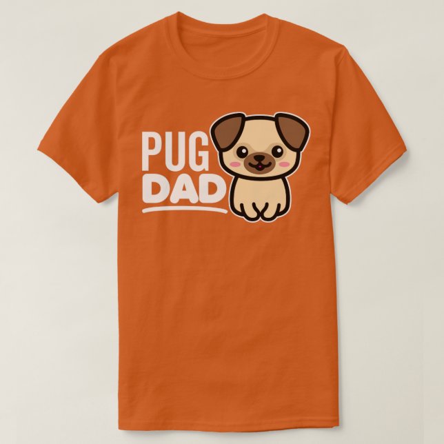 Pug Pappa T Shirt (Design framsida)