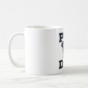 Pug Pappa Vintage Gravyr Shirt Design För Hundälsk Kaffemugg