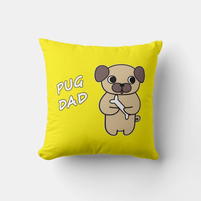 PUG PAPPAN - Ljust Gul Kudde (Framsida)