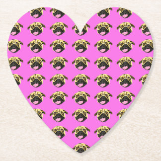 Pug Pappersunderlägg Chockerande Rosa Underlägg Papper