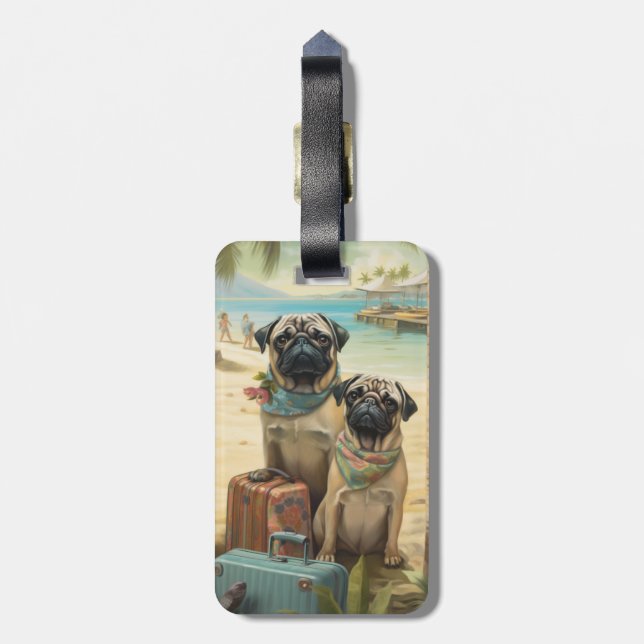 Pug-par Resa Semester  Bagagebricka (Baksidan Lodrät)