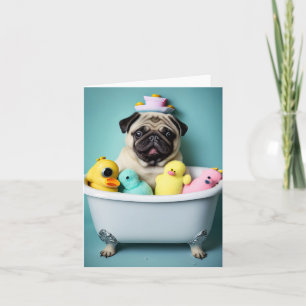 Pug Paradise: En baddräkt i Tub Kort