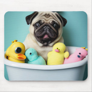 Pug Paradise: En baddräkt i Tub Musmatta