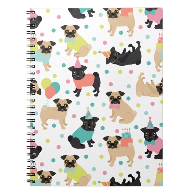 Pug Party Anteckningsbok (Framsidan)