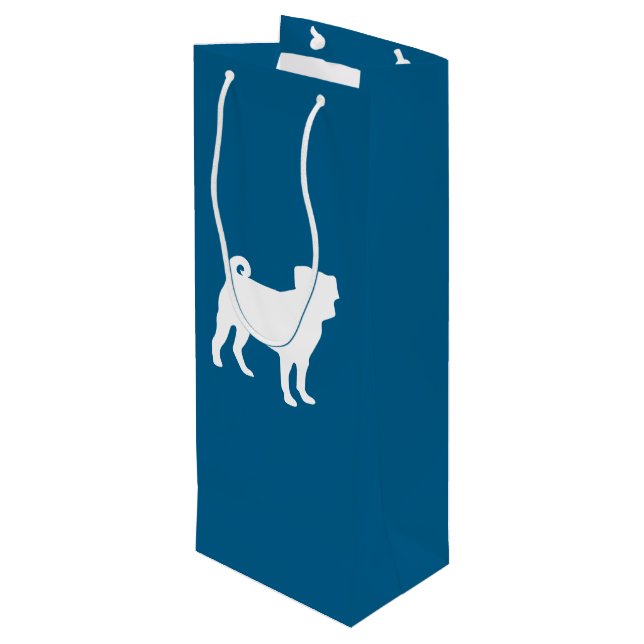 Pug Party Blue Theme Firande (Baksidan Vinklad)