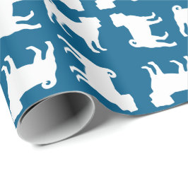 Pug Party Blue Theme Firande Presentpapper