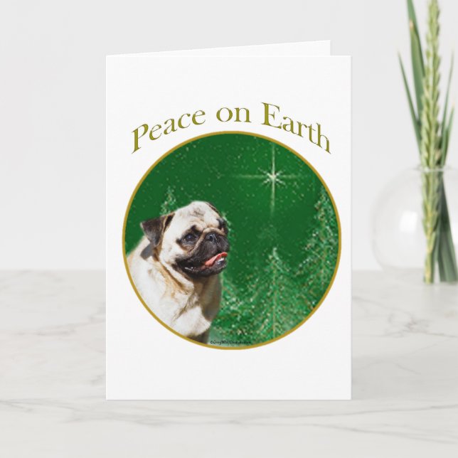 Pug Peace Helgkort (Framsida)