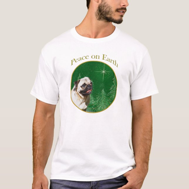 Pug Peace Tee Shirt (Framsida)