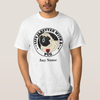 Pug Personlig är bättre med en Pug Tee