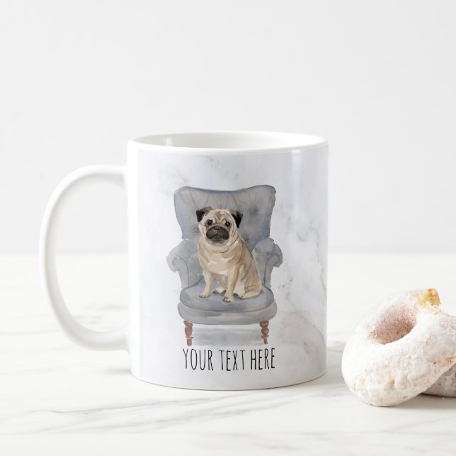 Pug Personlig mugg (Med munk)