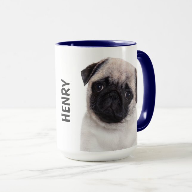 Pug Personlig mugg (Framsida höger)