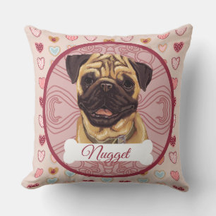 Pug Personlig Valentine Kudde