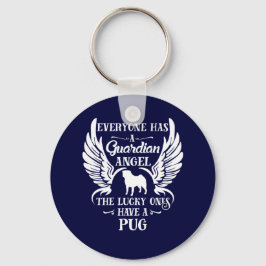 Pug pet hund vårdängel nyckelring
