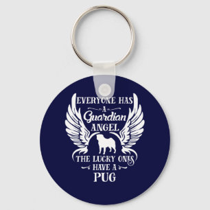 Pug pet hund vårdängel nyckelring