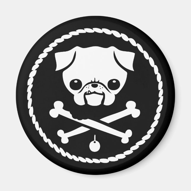 Pug Pirat Magnet (Framsidan)