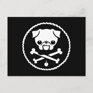 Pug Pirat Vykort