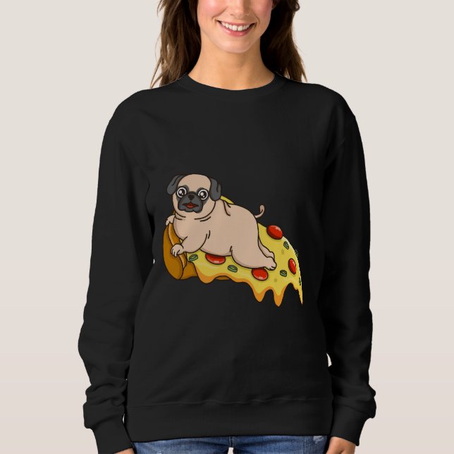 Pug Pizza Classic T-Shirt 390 (Framsida)