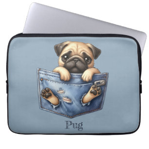 Pug Pocket Hund Laptop Fodral