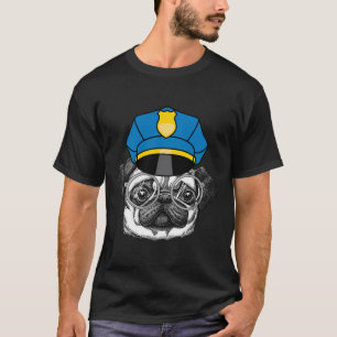 Pug Polisen Pug Älskare Pet Hund Pugs C T Shirt