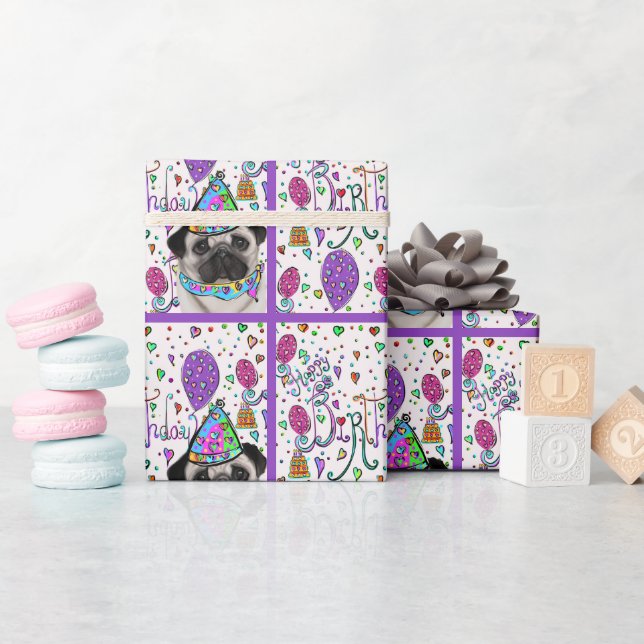 PUG PRESENTPAPPER (Baby Shower)