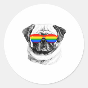 Pug-Pride Runt Klistermärke