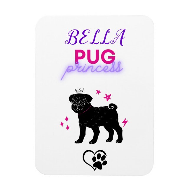 PUG PRINCESS MAGNET (Vertikal)