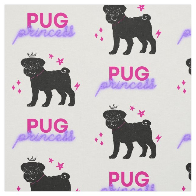Pug Princess Tyg (Provkarta)