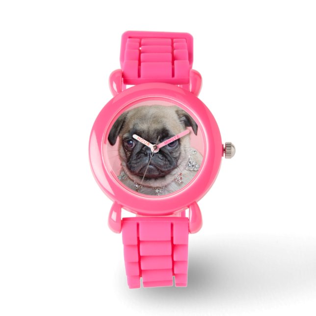 Pug Princess Wrist Watch Armbandsur (Framsida)