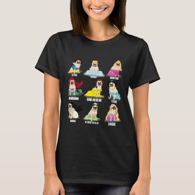 Pug Princesses Classic T-Shirt 109 (Framsida)