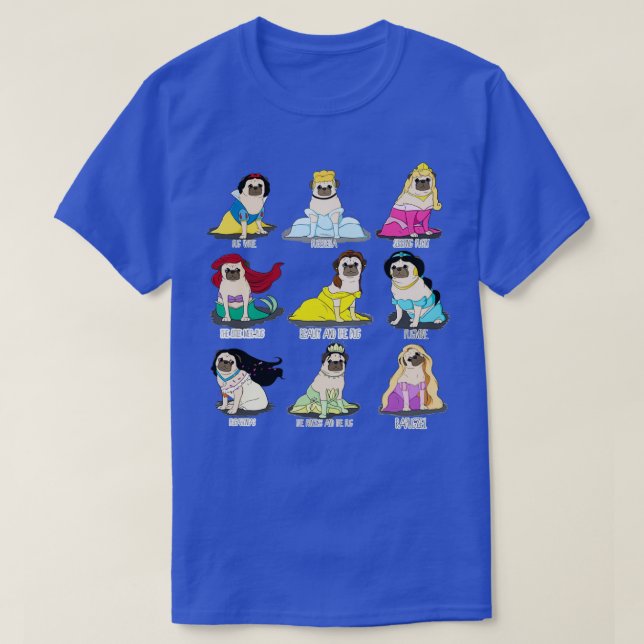 Pug Princesses T Shirt (Design framsida)